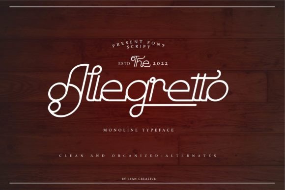 Allegretto: A Clean Monoline Script Font for Clear, Confident Campaigns