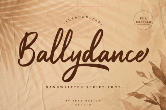 Ballydance Font for Handwritten Brand Charm