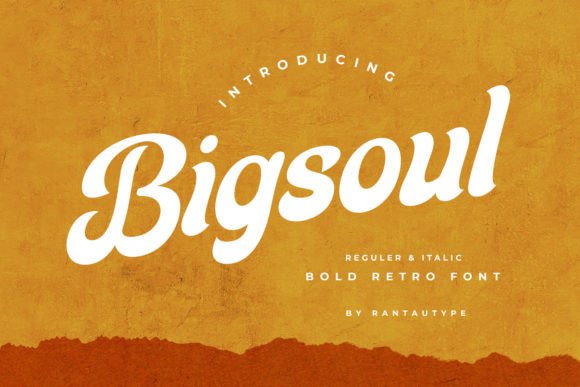 Bigsoul: A Retro Bold Script Font for Editorial Charm