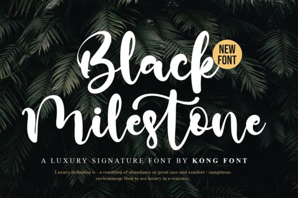 Black Milestone: A Playful Handwritten Script Font for Editorial Design