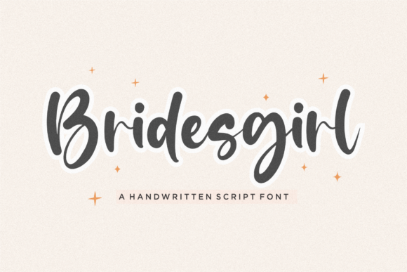 Bridesgirl: A Script Handwritten Font for Elegant Editorial Moments