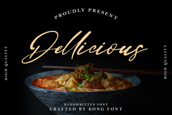 Dellicious: A Playful Script Font for Campaign Creatives