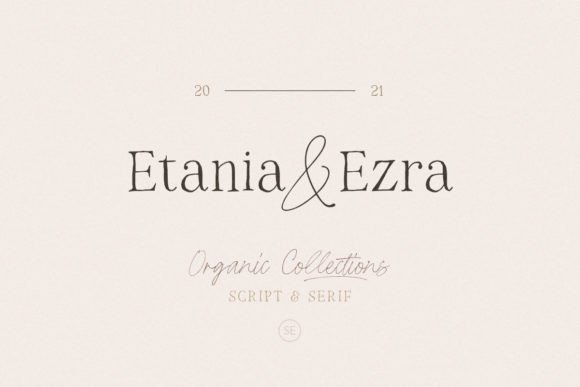 Etania Ezra Font: Minimalist Serif + Script Duo for Real Campaigns