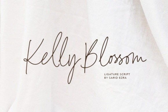 Kelly Blossom: A Modern Handwritten Script Font for Real Branding