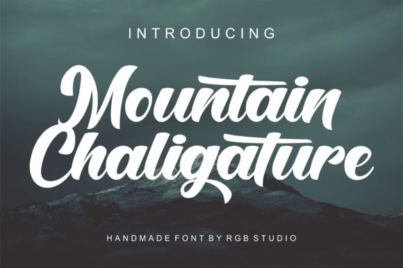 Mountain Chaligature: A Bold Modern Script Handwritten Font