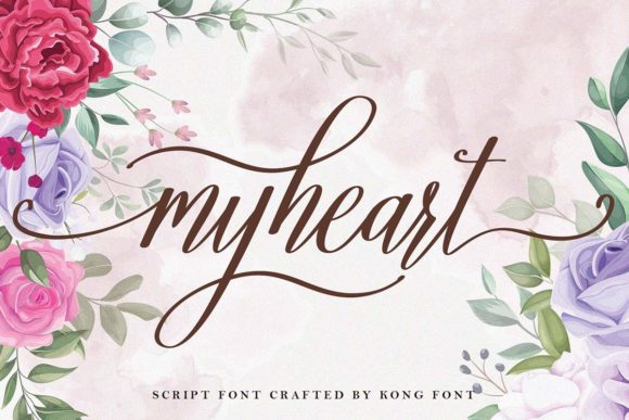 Myheart Font: Playful Handwritten Script for Small Business Branding