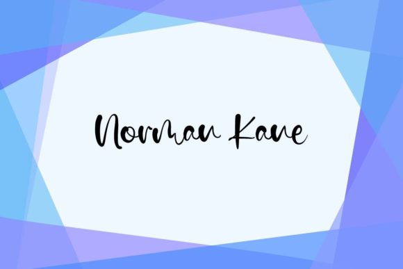 Norman Kane: A Modern Script Font for Creative Editorial Projects
