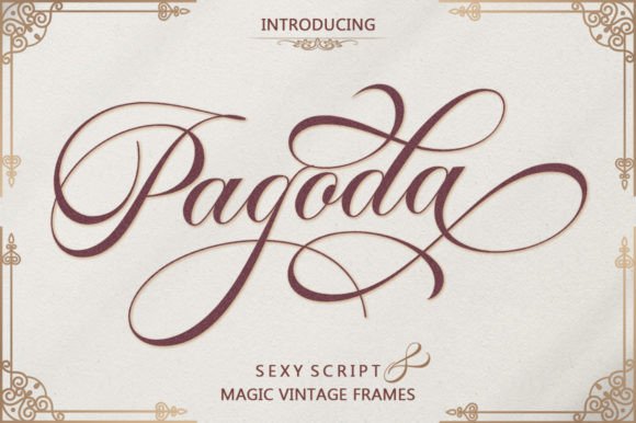 Pagoda Script Font for Handmade & Wedding Designs