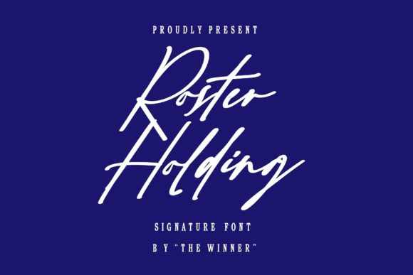 Roster Holding Script Font for Elegant Branding