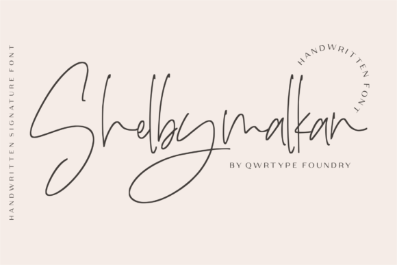 Shelbymalkan Script Font for Handmade Branding