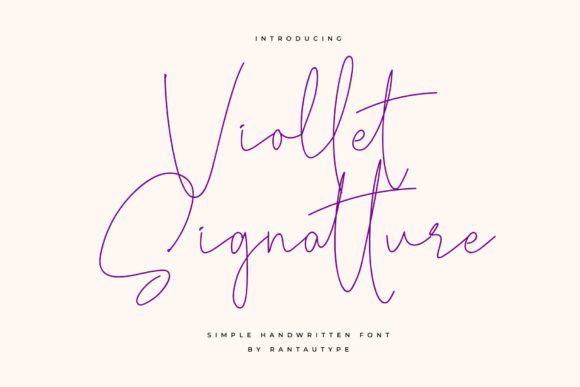 Viollet Signatture: A Classy Script Font for Signature Branding